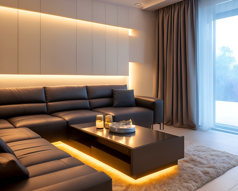 CCT led strip in living room