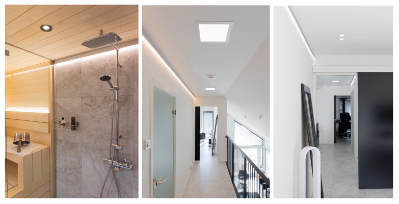 Indirect light on the ceiling, retrofittable with LED profile Indirect light on the ceiling, retrofittable with LED profile