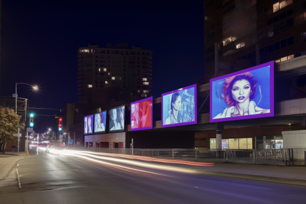 Use of Led lights for illumination of advertising signs