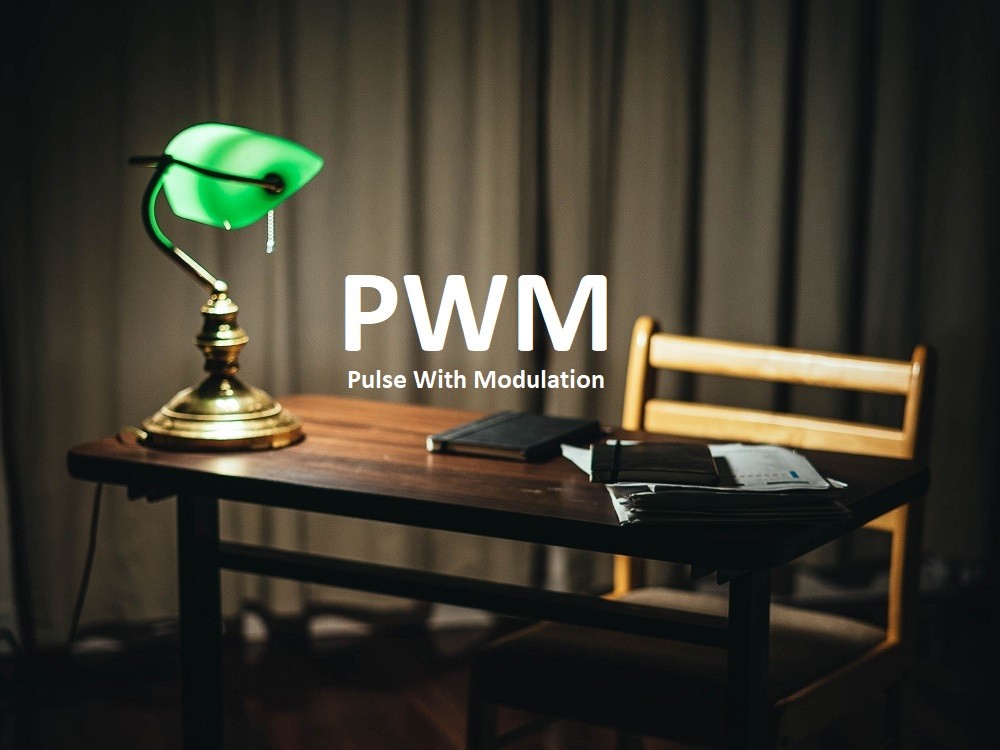 PWM dimming in a table lamp