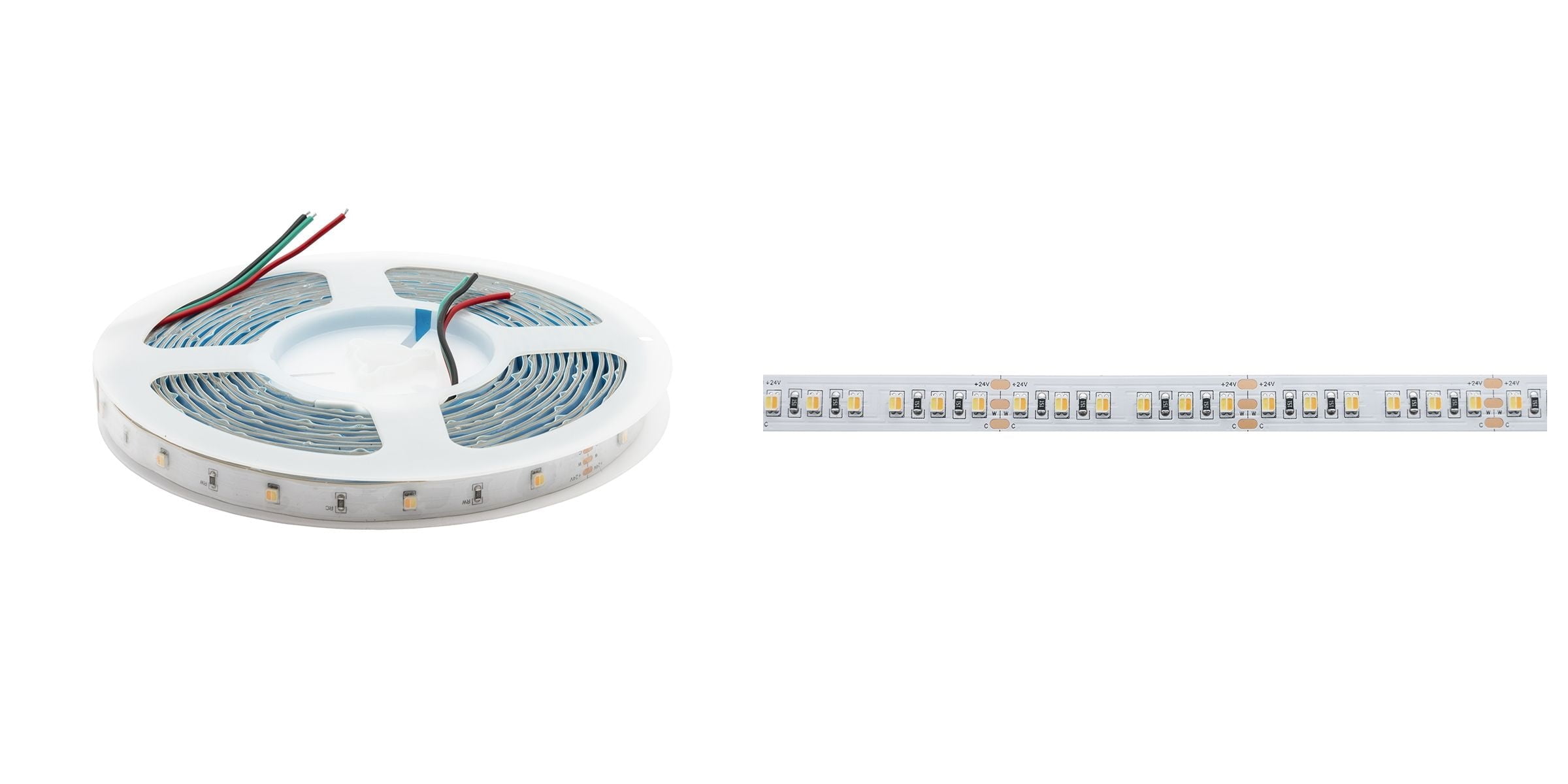 Traditional SMD light strip close up