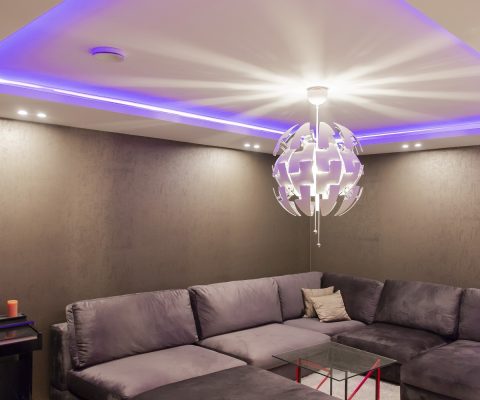 RGB led strip lighting for different areas of the home
