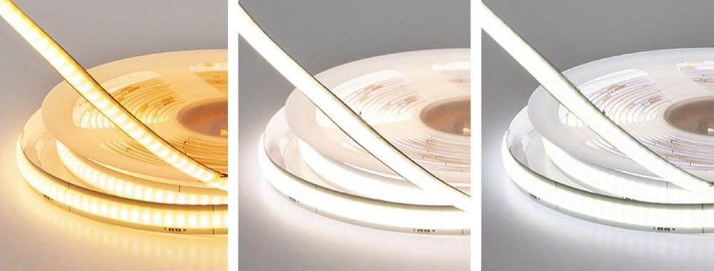 SOLO CCT led ribbon in different shades. Gradual adjustment between warm and cold light.