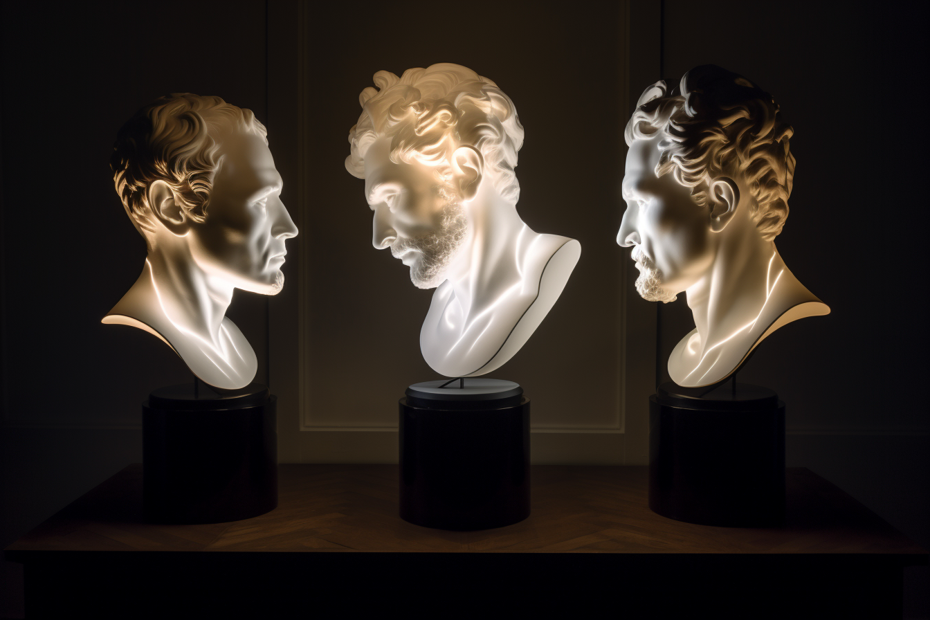 Use of Led Lighting in Art - Statues illuminated