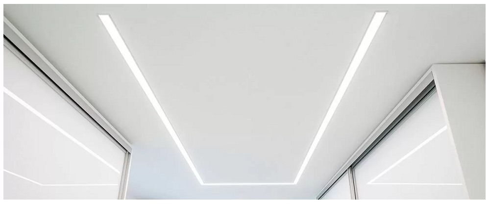 Why do led strip lights need an aluminium profile? - Recessed led profile in the ceiling 